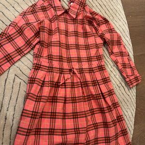 Burberry Kids Dress Pink Coral Coloured